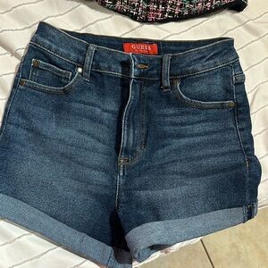 Guess shorts and Zara top